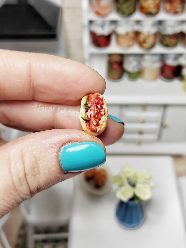 Fast food for dolls - Hot dog - Realistic hot dog - Dolls sandwich - miniature food - mini food - tiny food - small food
