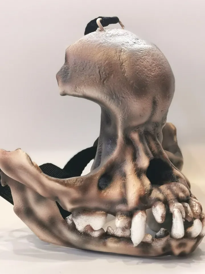 Pug Skull Mask, face mask halloween, resin skull mask, animal skull mask, creepy mask, scary mask, dog skull mask, burning man mask