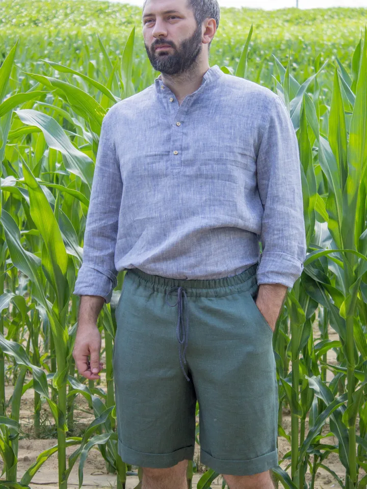 Linen shorts for men / Linen organic clothing / Mens summer linen shorts / gift for men