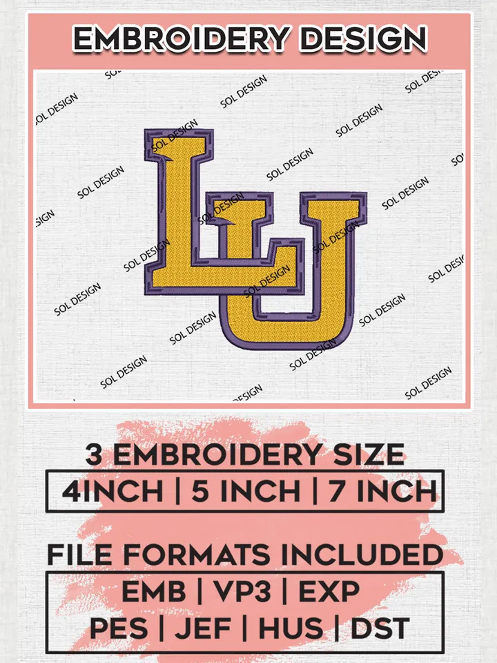 NCAA LU Bisons Team Logo embroidery designs, NCAA Lipscomb Bisons Logo Machine embroidery files , NCAA Team Logo embroidery designs, NCAA Game Day Machine embroidery designs, Digital Download