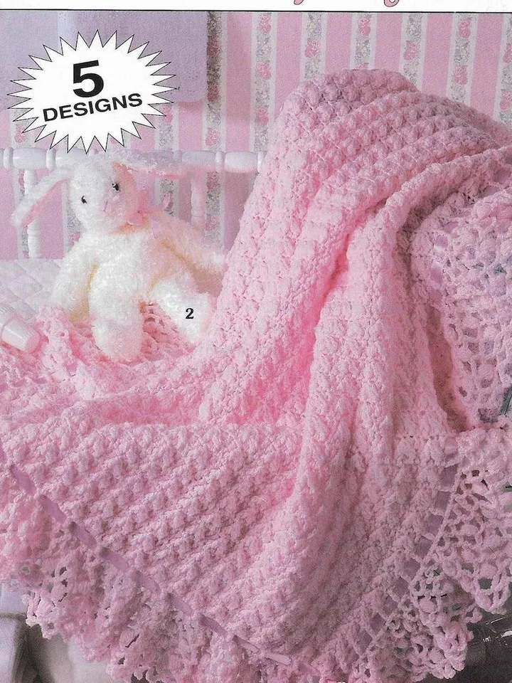 Crochet Baby blanket , 5 X Blanket KNITTING , Pattern Afghan Blanket Crochet Pattern Baby Afghan Crochet Blanket pdf instant download