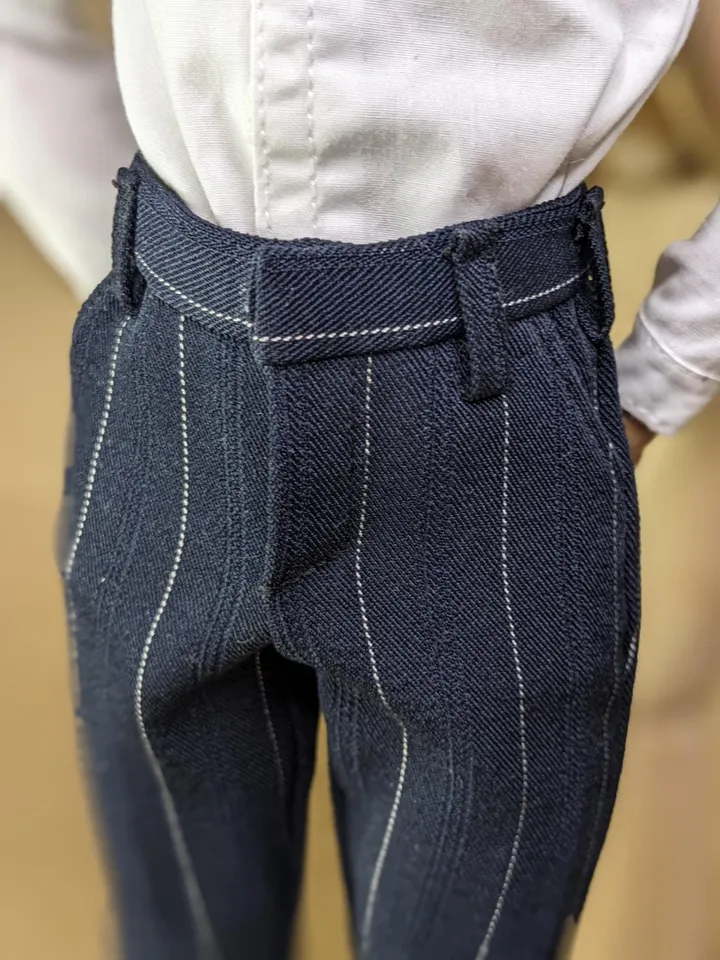 Handmade classic navy pants for 13 inch fashion male dolls (Adonis)