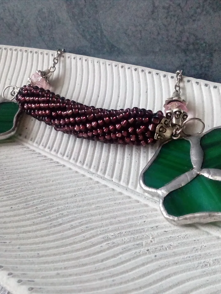 Shamrock necklace, st patricksday, Clover leaf, trefoil, St Patricks clover, Green trefoil, Irish necklace, st patrick