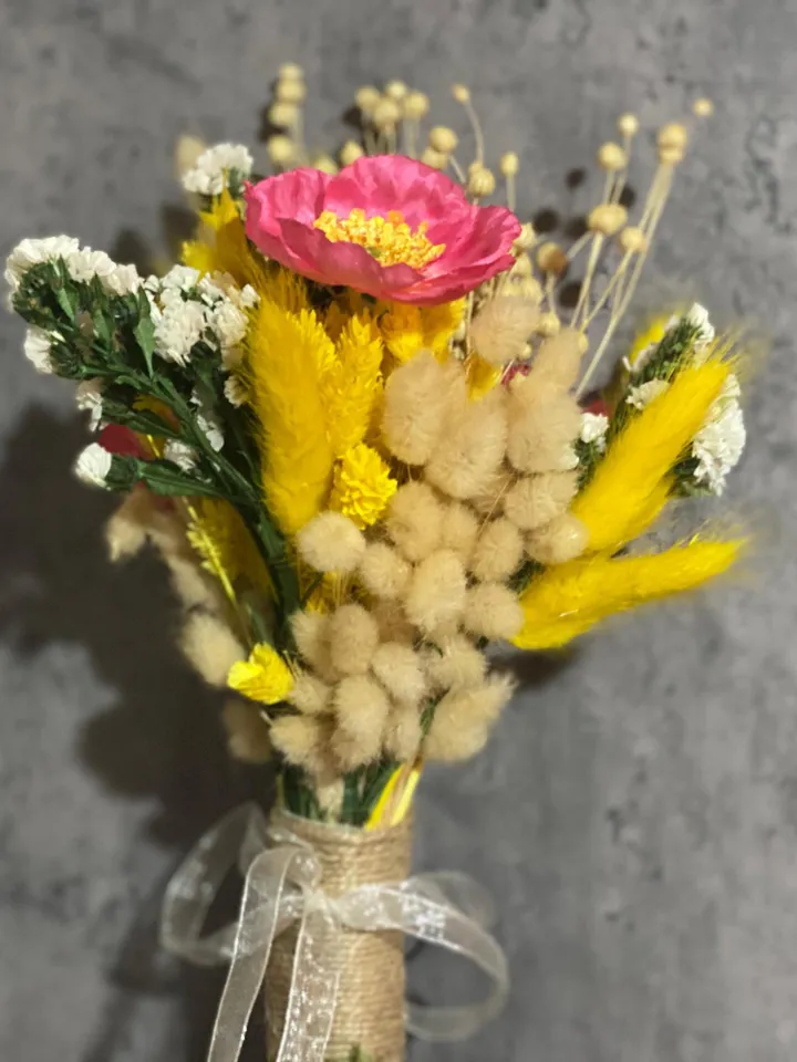 Dried natural flower crown, Rustic Poppy Flower and Herb Headpiece – Ideal for Special Occasions and Daily Wear