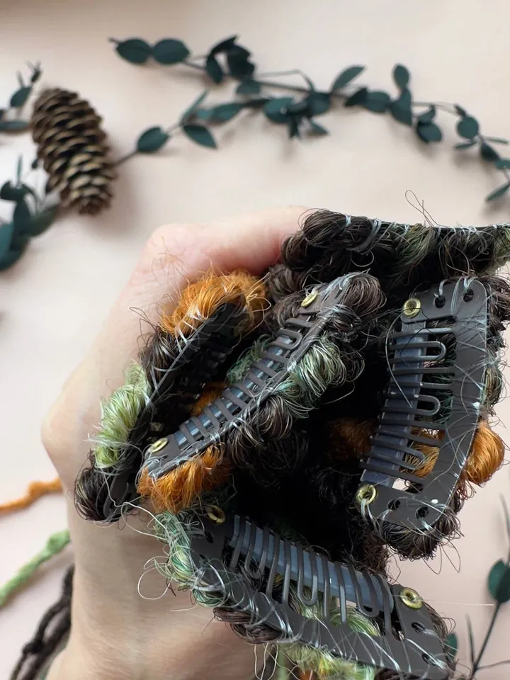 Green ombre synthetic crochet De dreadlocks Ready to ship