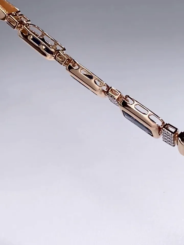 Women's bracelet silver 925, jewelry gold with topaz London isk. and cubic zirconia