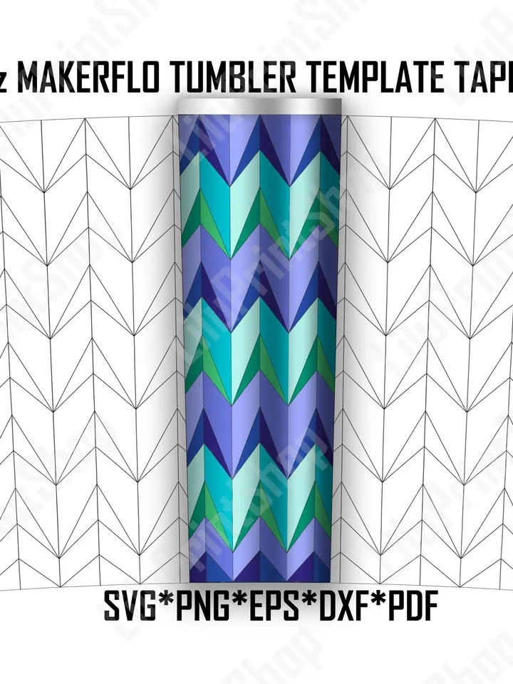Tangram Makerflo tumbler template svg Chevron 30oz Tumbler Template SVG Arrow tumbler cut file tumbler svg digital instant download
