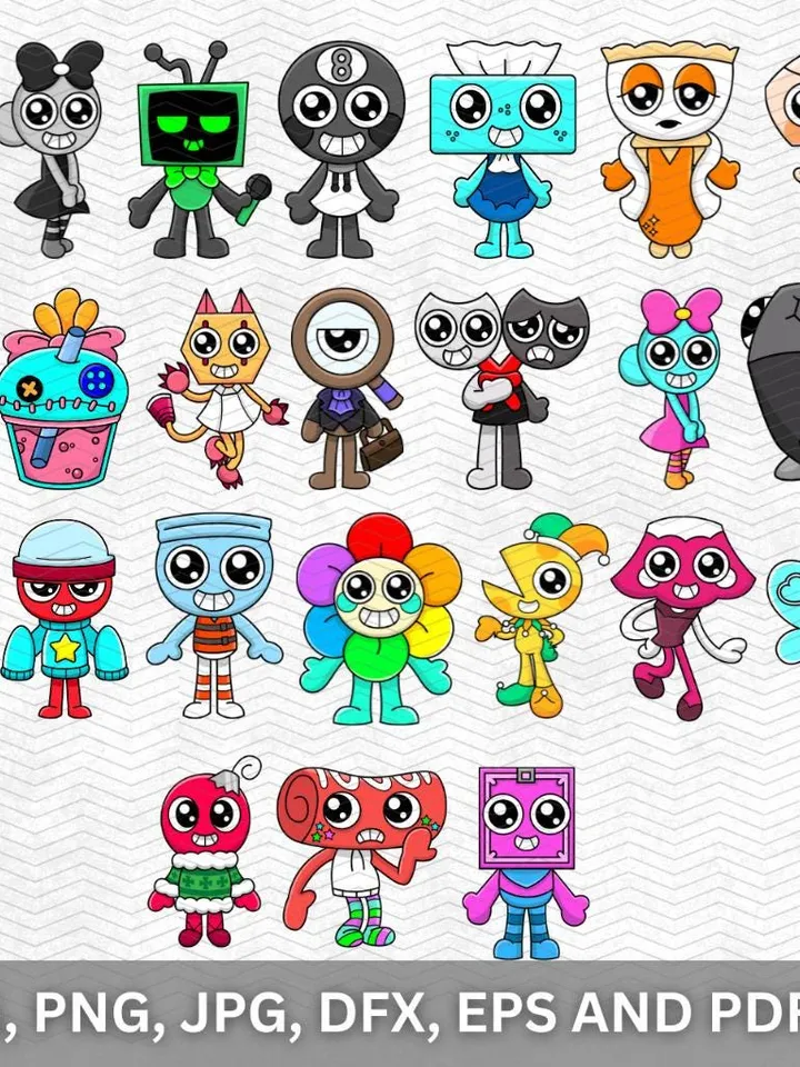650+ Dandy's World SVG Bundle Roblox Characters Gamer Birthday Party Roblox SVG Kids Gaming Clipart Dandys World Characters Digital Download
