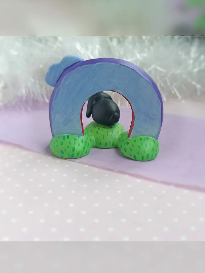 Black Rabbit on the rainbow (US discount)
