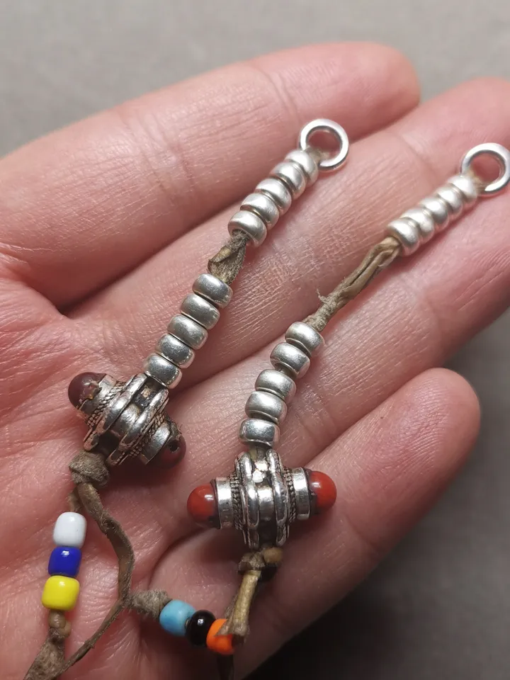 Gandhanra Handmade 5mm Silver Tibetan Buddhist Prayer Bead Counters for 8-15mm Mala
