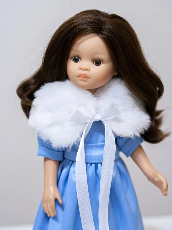 Paola Reina doll clothes, Long doll dress with lace for 13 inch doll, Exclusive clothes for dolls, Doll clothes, Dress