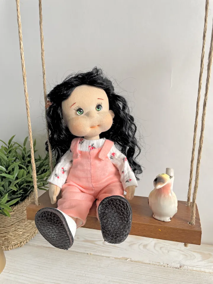 Handmade Poseable Art Doll - Waldorf-Inspired Collectible Heirloom Gift for Girls (20cm)