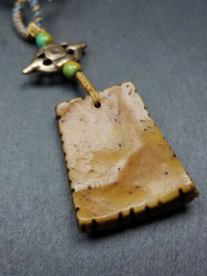 Authentic Cross Vajra Mandala Kapala Pendant,Gandhanra Old Tibetan Amulet,45mm × 36mm