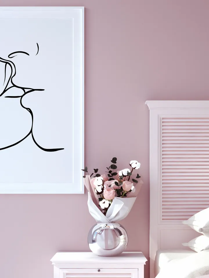 Couple Kiss Print, Kissing Line Drawing, Minimalist Romantic Line, Printable Couple Wall Art, Couple In Love, Happy Valentines Day