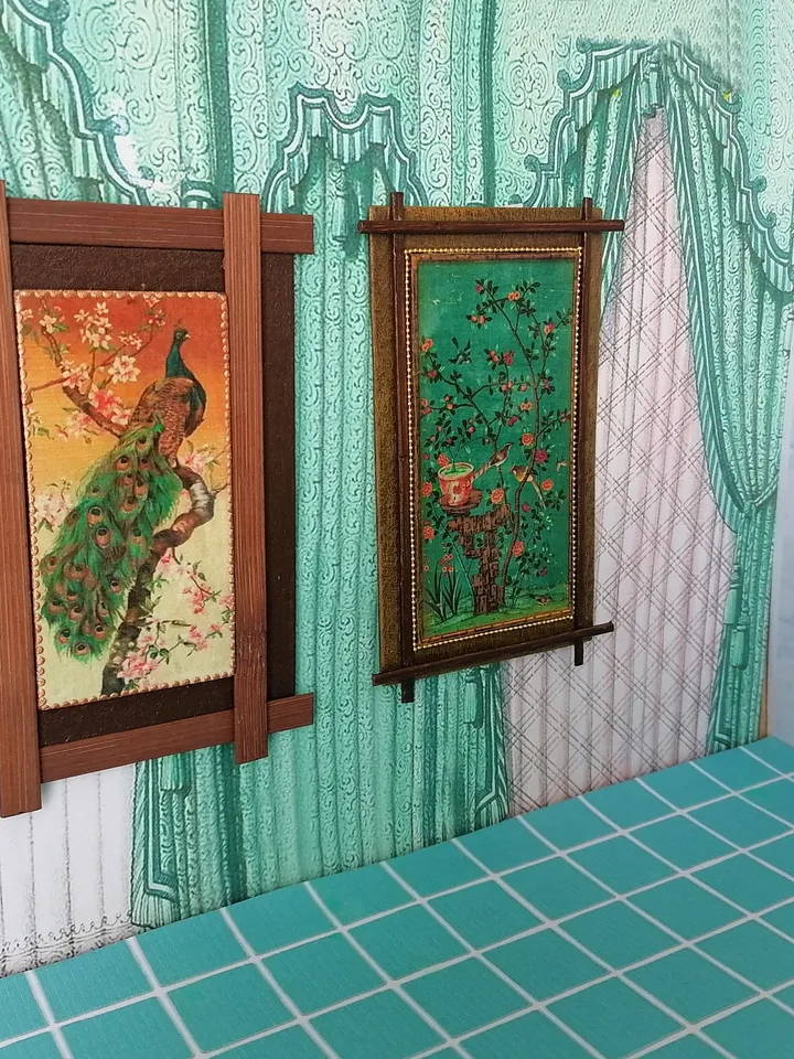 Panel for a dollhouse. Handmade.
