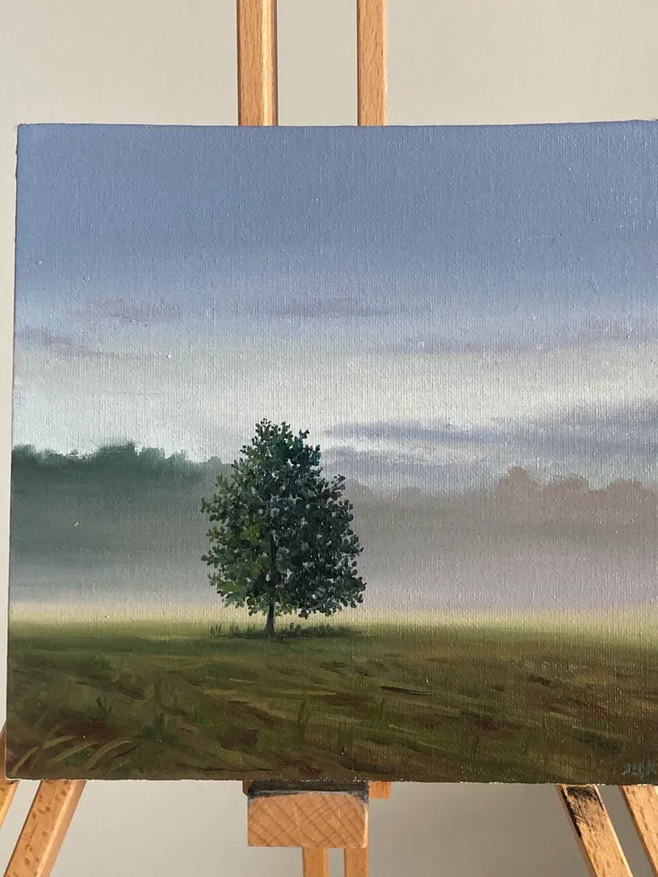 Tree Oil Painting Landscape Painting Original Small Artwork 8 by Art Moody Painting