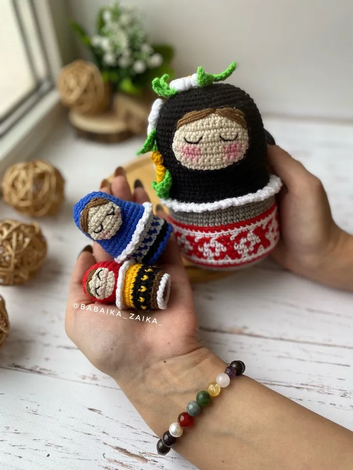 PDF Matryoshka Crochet Pattern Crochet Amigurumi Doll Pattern PDF Stuffed Toy Pattern English Pattern Amigurumi toy Crochet Matryoshka Doll