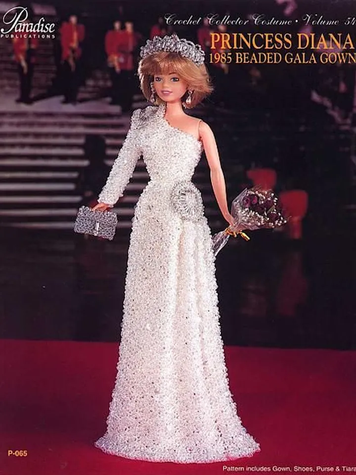 Barbie Dress Crochet Pattern Vintage for Dolls 11-1/2" Digital Download PDF