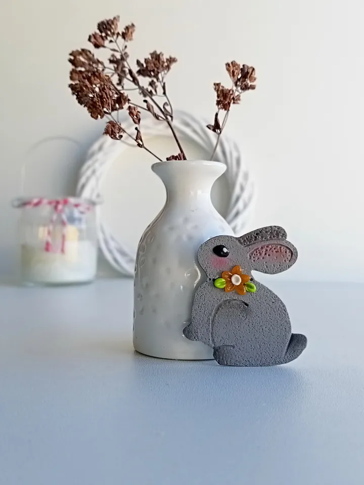 Bunny brooch/Little Bunny Brooch/Cute bunny birthday's gift/Children's brooch/Animal gift/Polymer clay bunny brooch/Brooch on the hat
