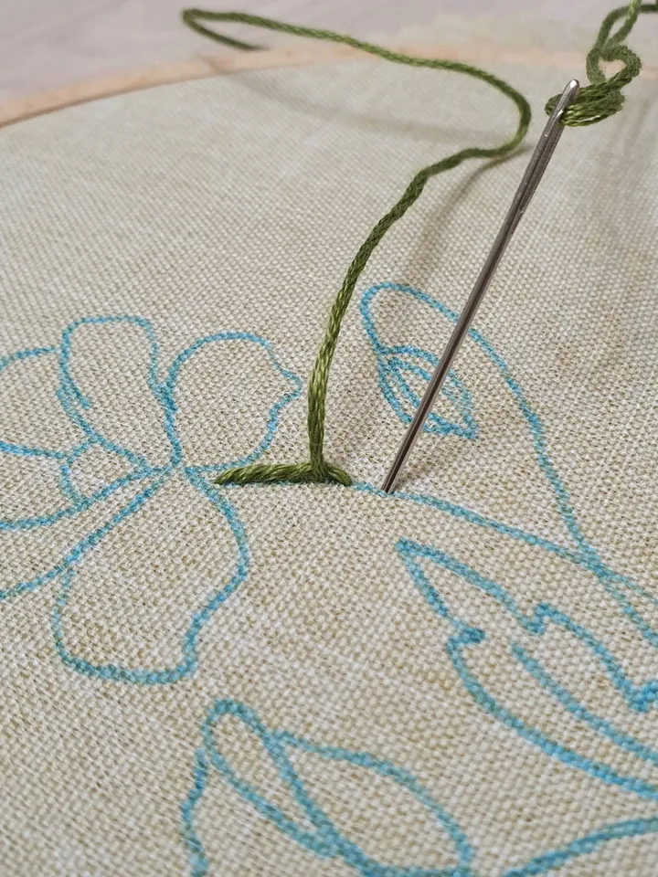 Poppy pattern PDF hand embroidery DIY, Floral design
