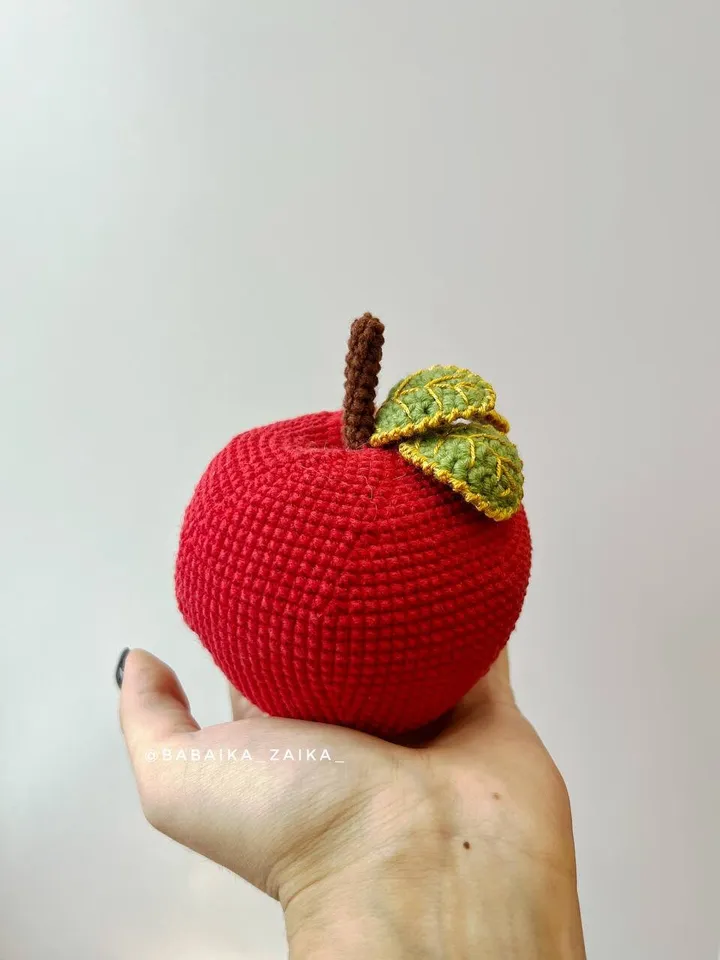 PDF Forbidden Fruit Crochet Pattern, Snake in Apple, Amigurumi snake pattern, Crochet Apple, Cute snake, Animal pattern, Amigurumi animal