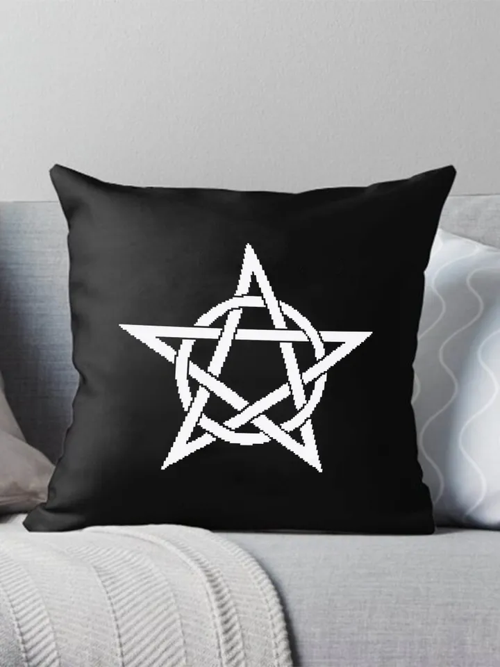 Gothic cross stitch pattern download PDF Pentagram cross stitch chart Monochrome pentacle embroidery Occult sign Gothic star digital #M140