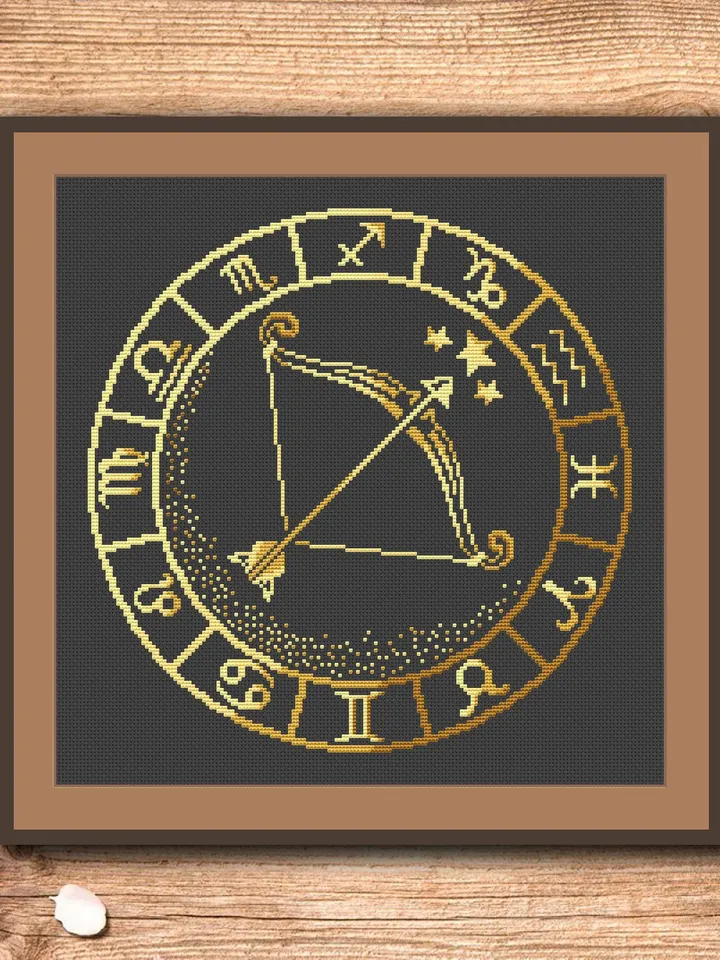 Sagittarius Cross Stitch Pattern, Zodiac Cross Stitch, Embroidery Zodiac, Signs of the Zodiac Pattern, Modern Cross Stitch #zdc009