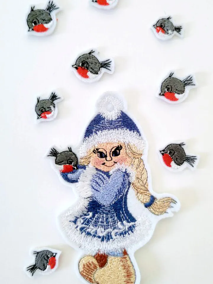 Set: Snow Maiden, Snowman and bullfinches? machine embroidery designs
