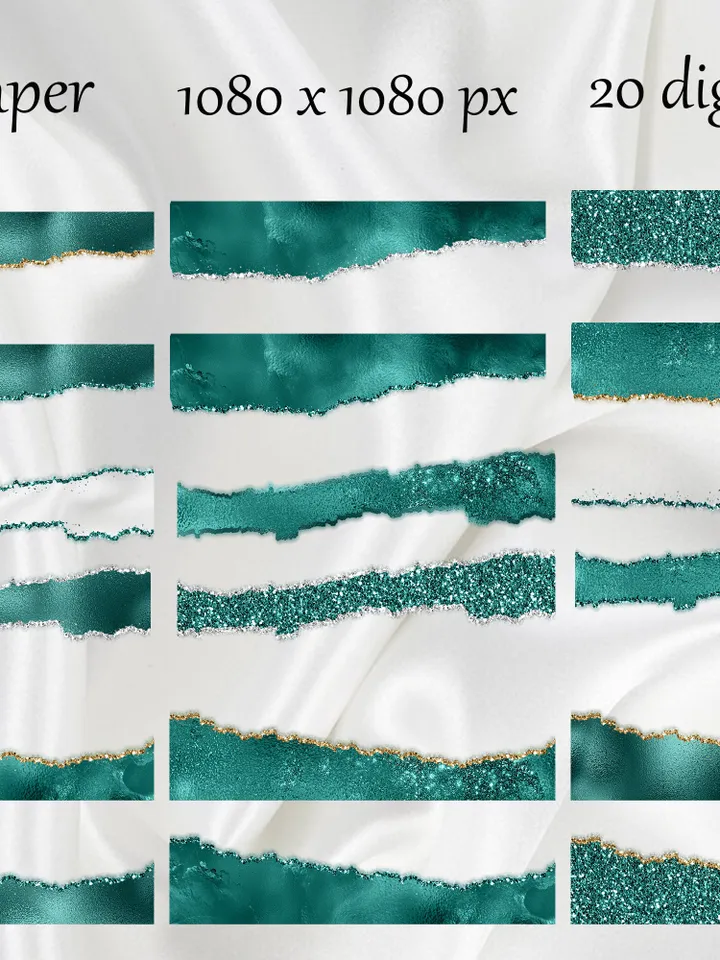 Glam Edges; Glam Digital Borders; Glitter Torn Paper; Glam Ripped Edged; Commercial Use; Glam Wavy Borders; Gold Torn paper clip art