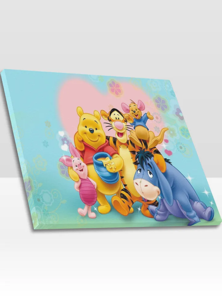 Winnie the Pooh Frame Canvas Print, Wall Art Home Decor Poster