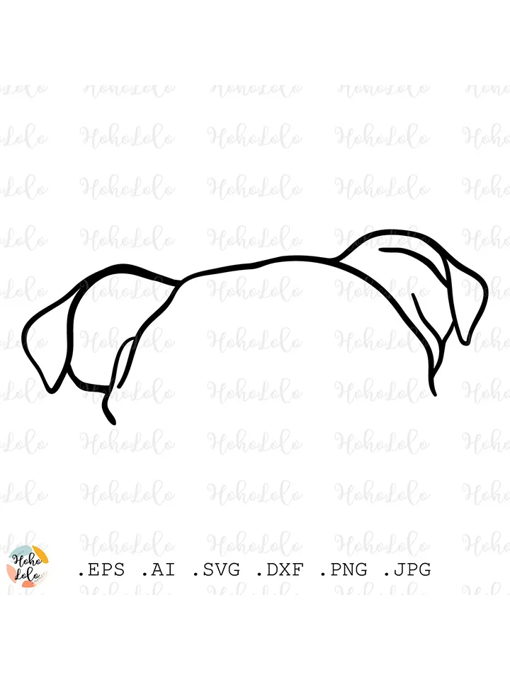 Bulldog Ears Svg, Bulldog Ears Silhouette, Bulldog Ears Cricut, Bulldog Ears Outline Clipart Png, Bulldog Ears Dxf