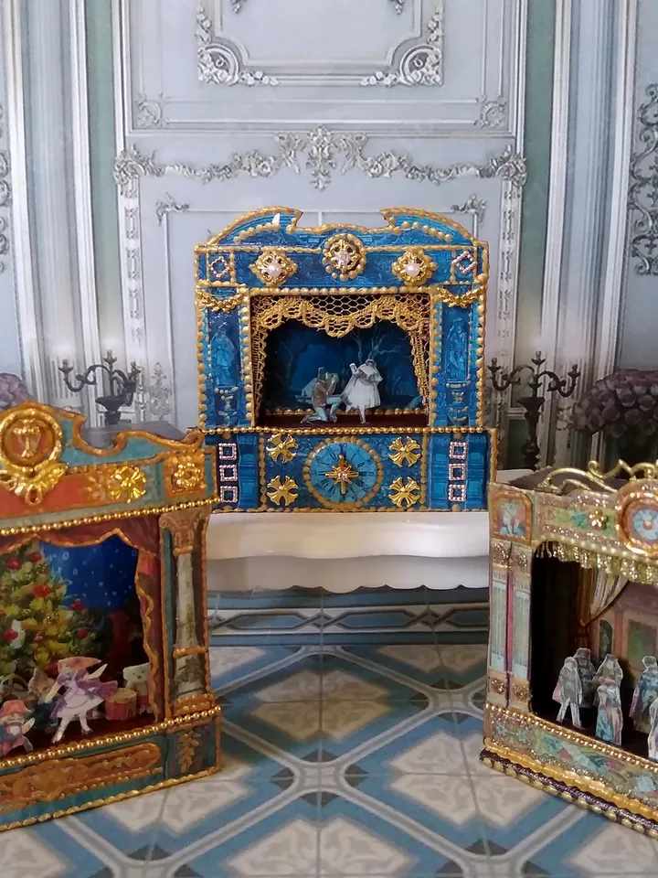 Puppet show. Paper theater.1:12 scale.