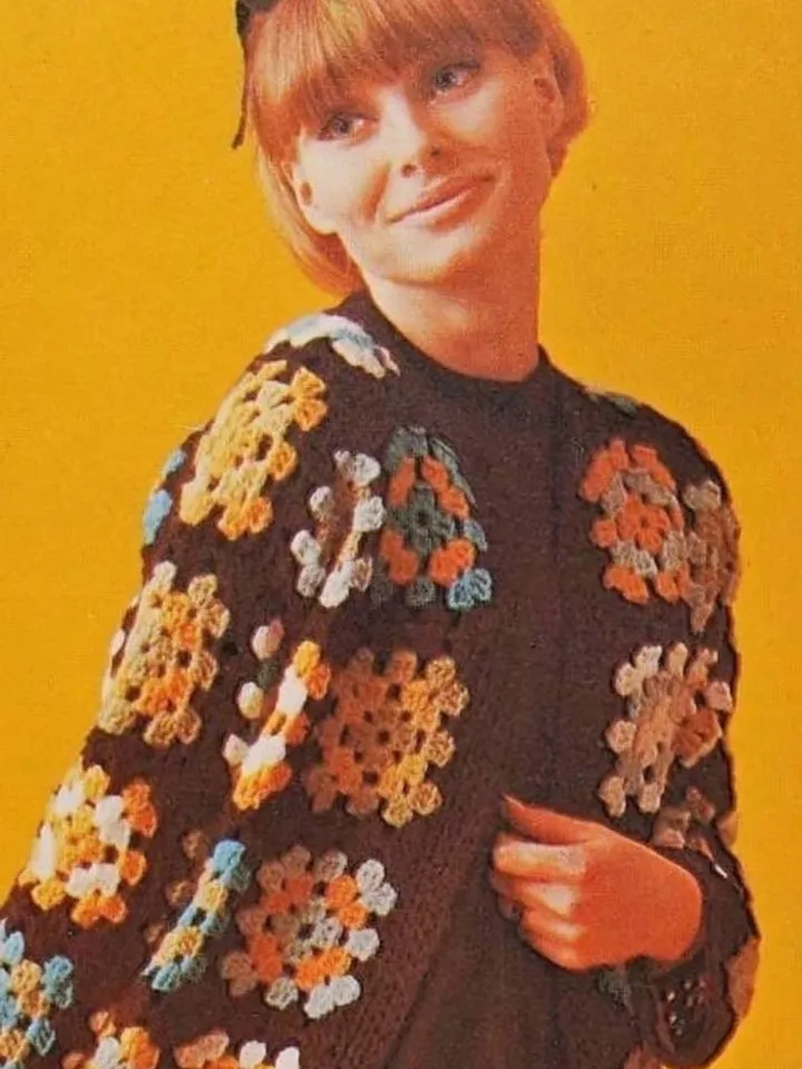 Granny square cardigan crochet pattern, cardigan crochet, granny squares motifs, women cardigan pdf
