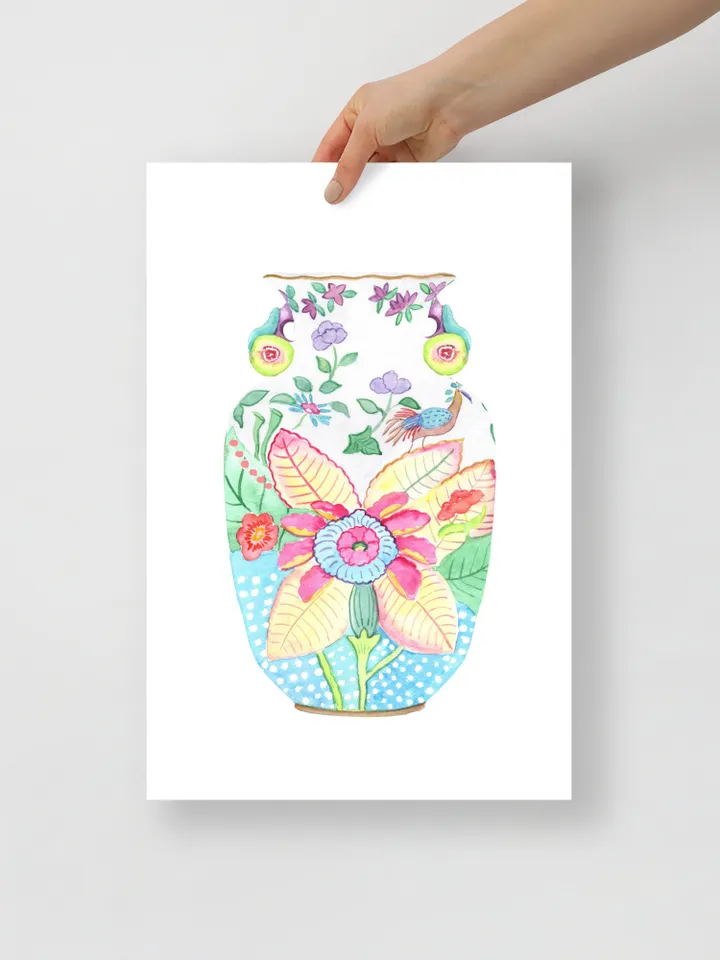 Watercolor Ginger Jar Prints Set Of 2 Chinoiserie Wall Art Print Oriental Vase Vintage Chinoiserie Asian Art Print Art For Living Room Art