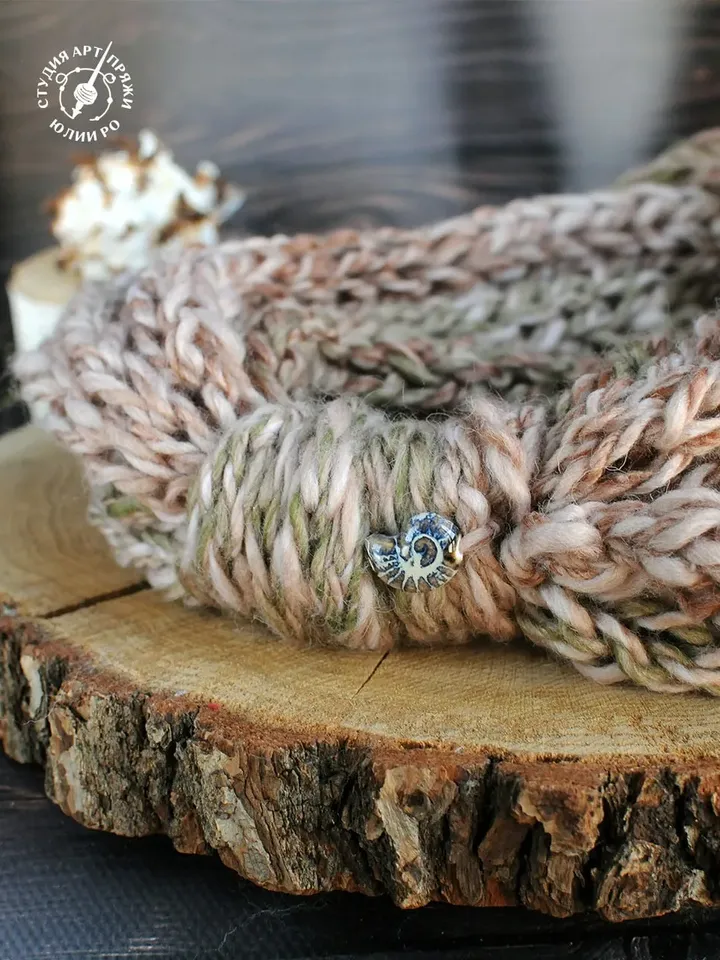 chunky finger knit snud-necklace