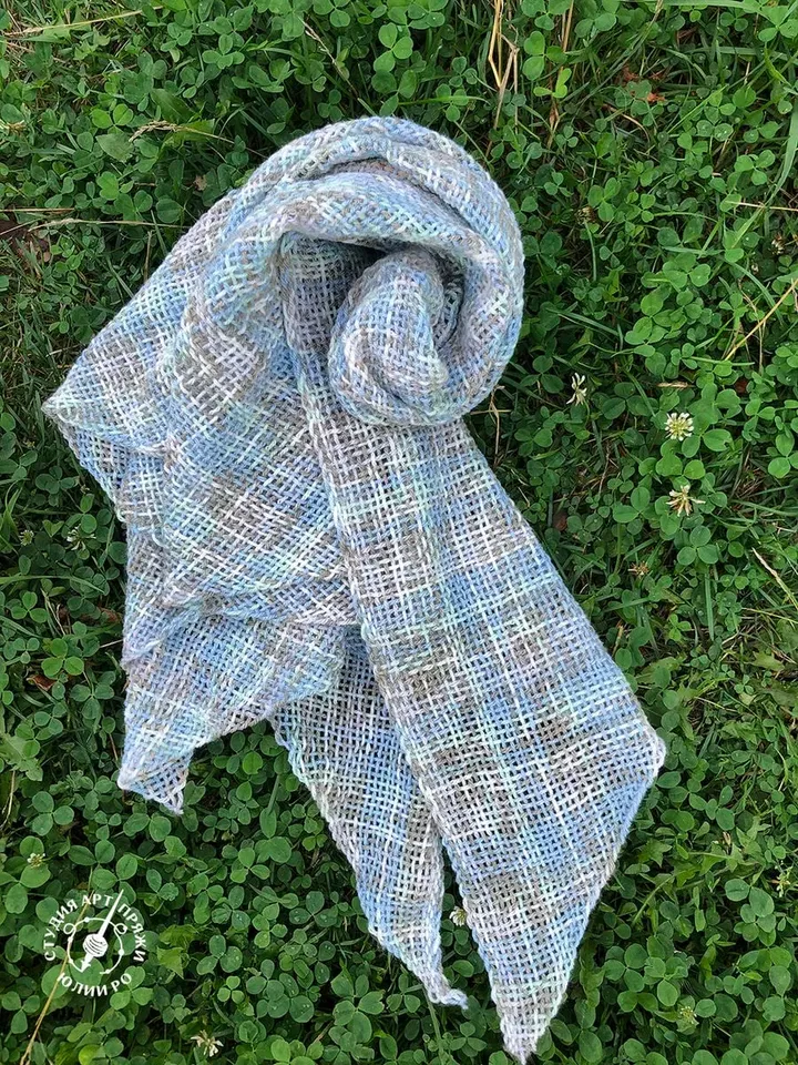 Hand Woven Shawl "Sea pebbles"