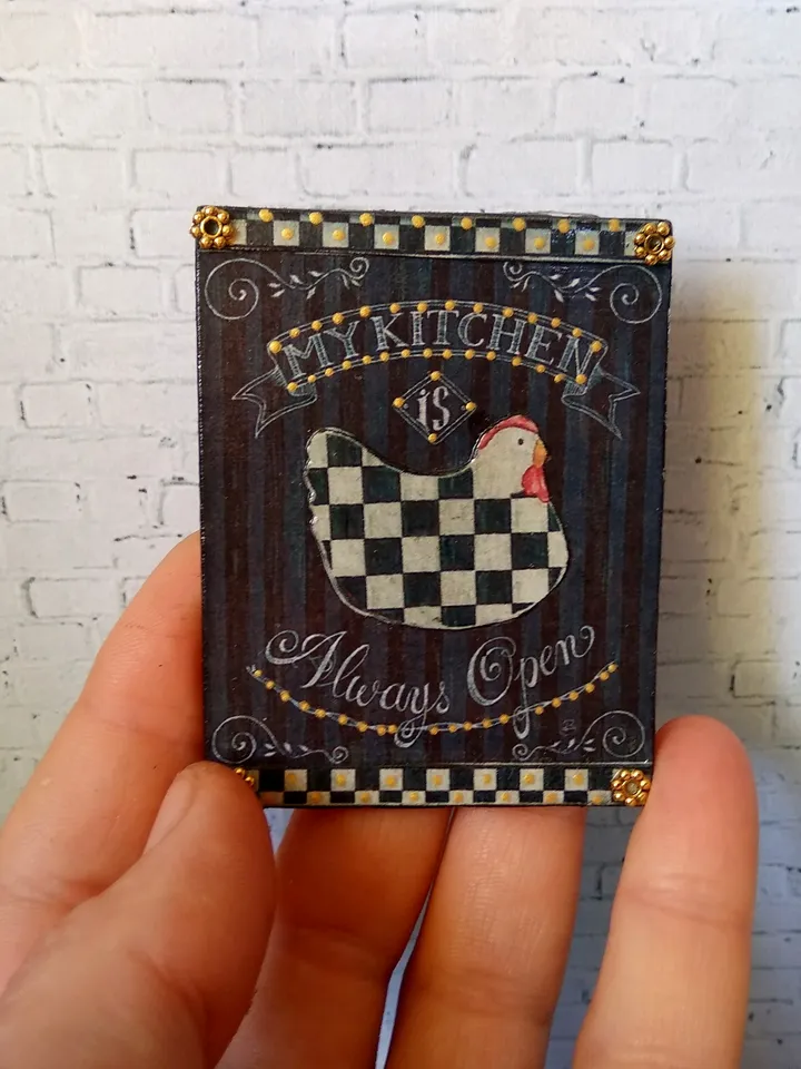 Panel. Picture. Dollhouse miniature.1:12 scale.
