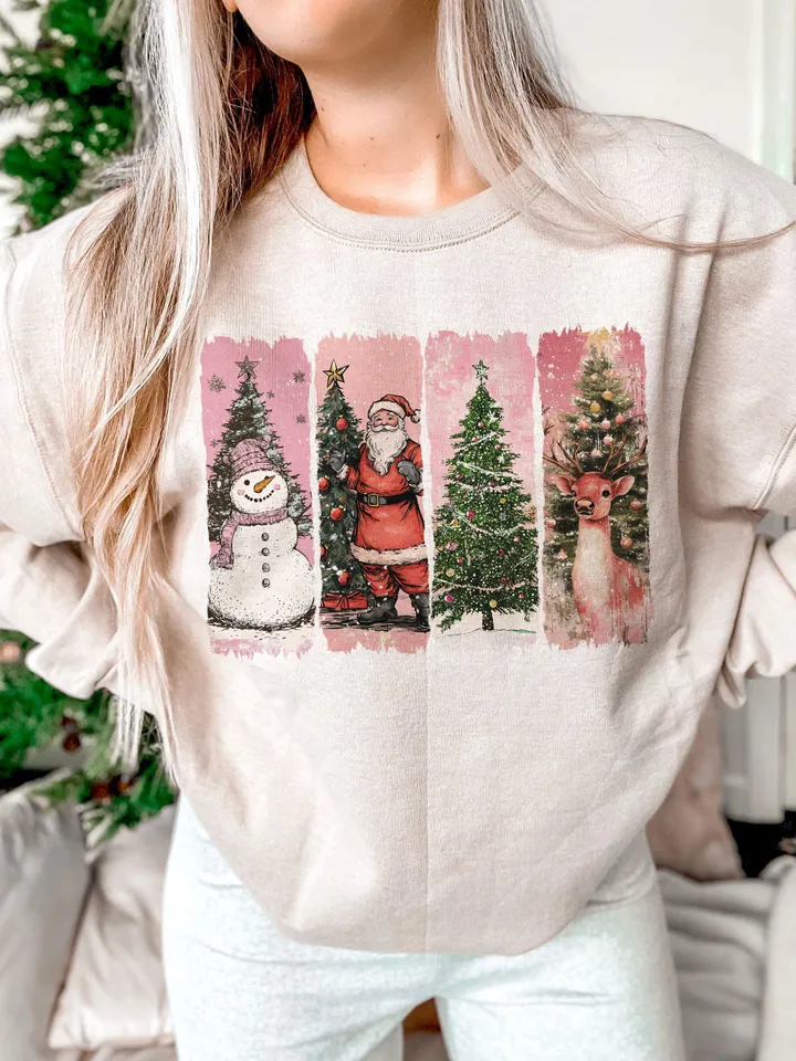Pink Retro Christmas PNG, Christmas Shirt PNG, Vintage Christmas PNG, Santa Claus png, Pink Christmas Sublimation, Merry Christmas png