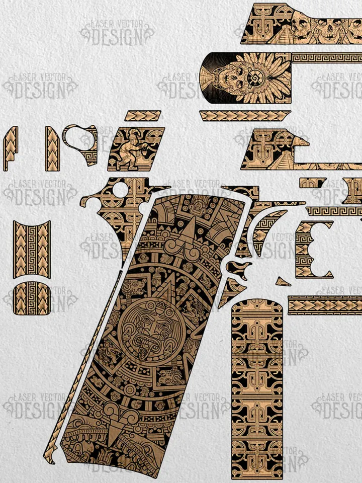 VECTOR DESIGN Colt Competition Series 70, 38 Super Aztec calendar