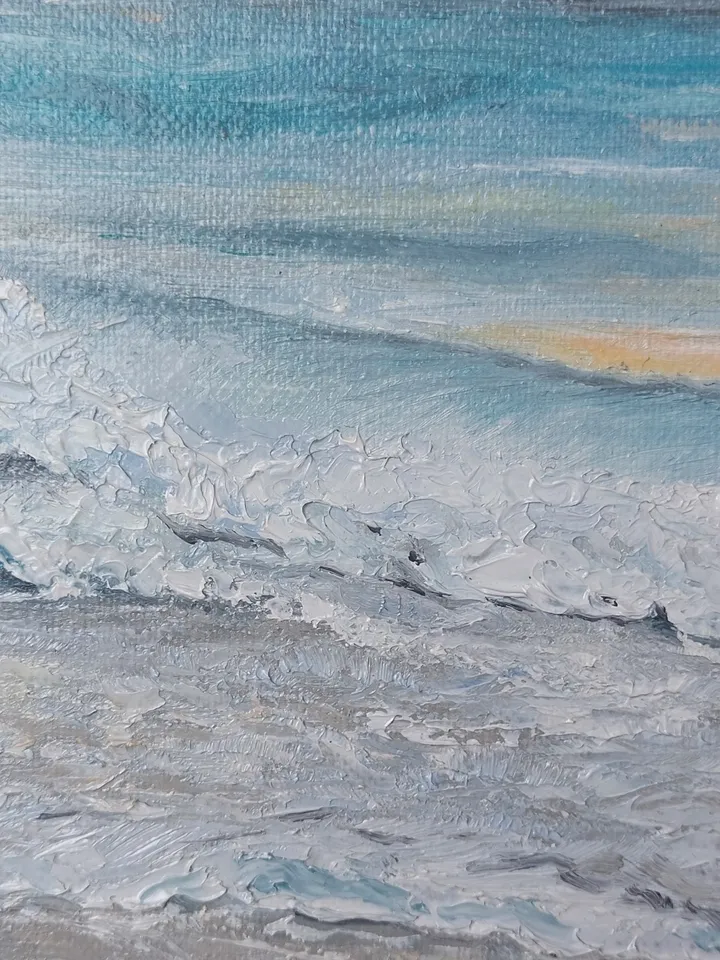 Oil painting on canvas sea 12x16 inches. Artist Marina Danilova