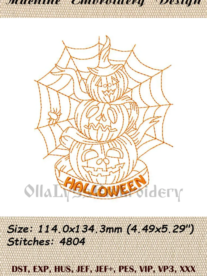Halloween Pumpkins free embroidery design
