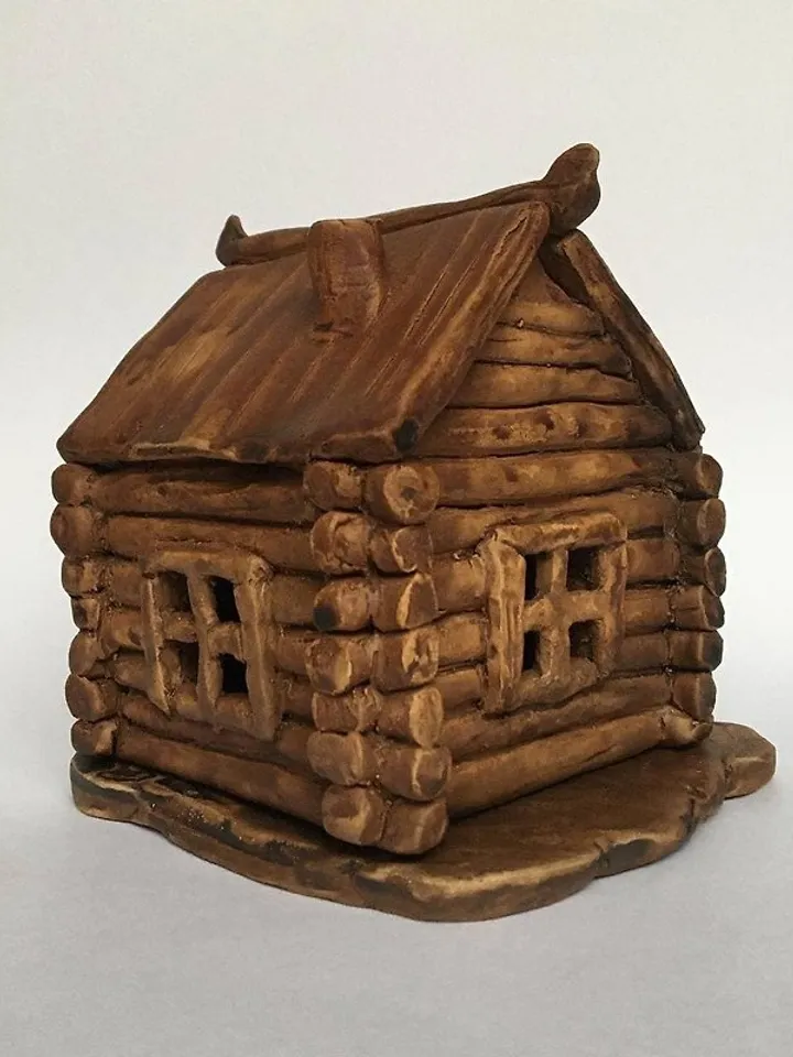 Candleholder for a warming candle Log house Log cabin Cabin Hut