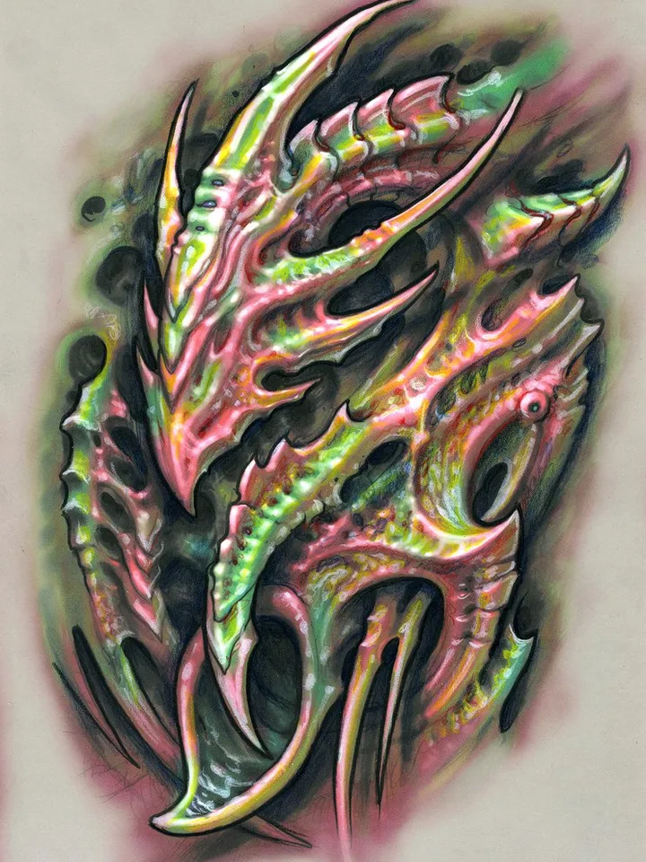 Sketches from Hyperspace tattoo studio (color)