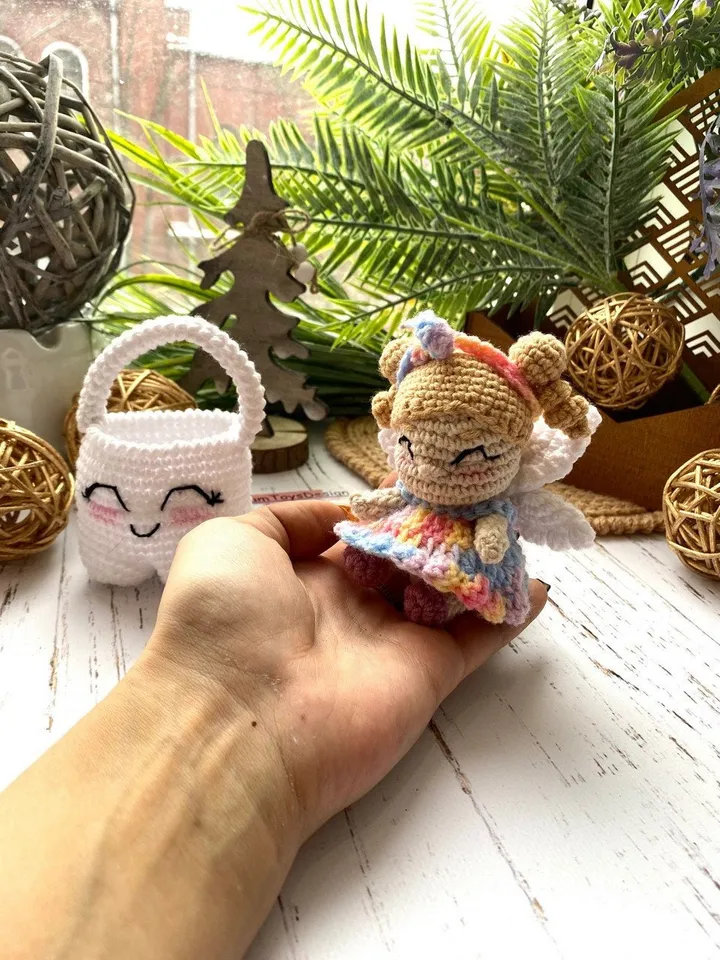 PDF Tooth Fairy Crochet Pattern, Crochet Amigurumi Doll Pattern, PDF Stuffed Toy Pattern, English Pattern, Amigurumi toy, Crochet Fairy
