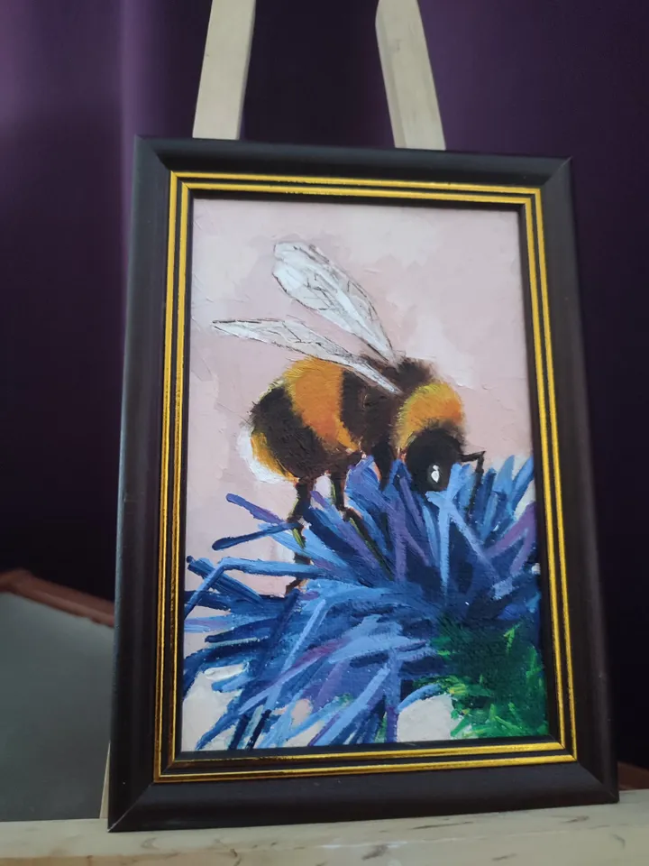 oil painting on canvas shmel10x15cm