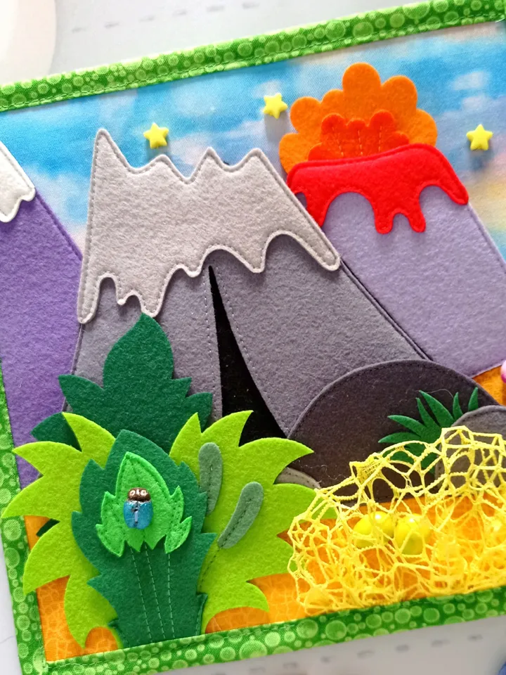 felt gaming tablet for children about the life history of different types of dinosaurs
