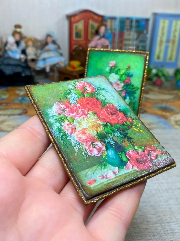 Painting for a doll's house. Photo print. 1:12. Dollhouse miniature.