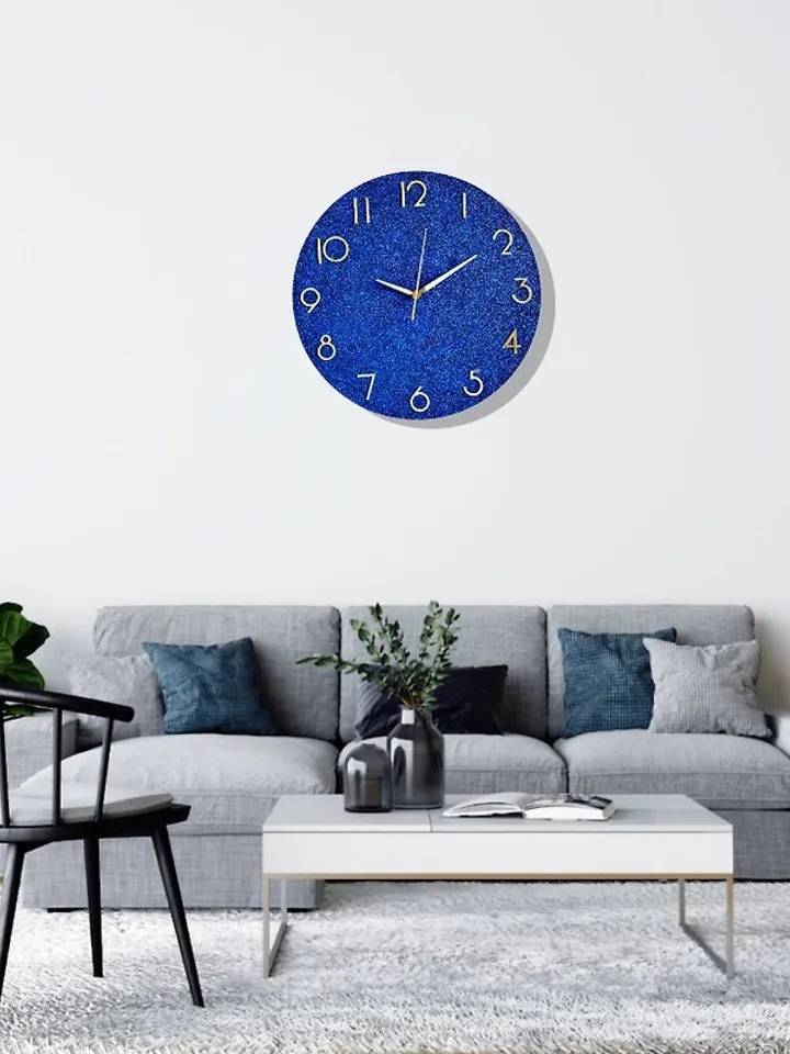 Large wall clock 50 cm, Marble wall clock, Custom wall clock, Silent wall clock