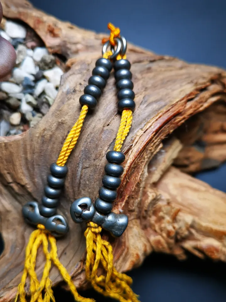 Gandhanra Handmade Tibetan Buddhist Mala Counters,Prayer Bead Counters,with Dorje and Vajra, Made of Cold Iron