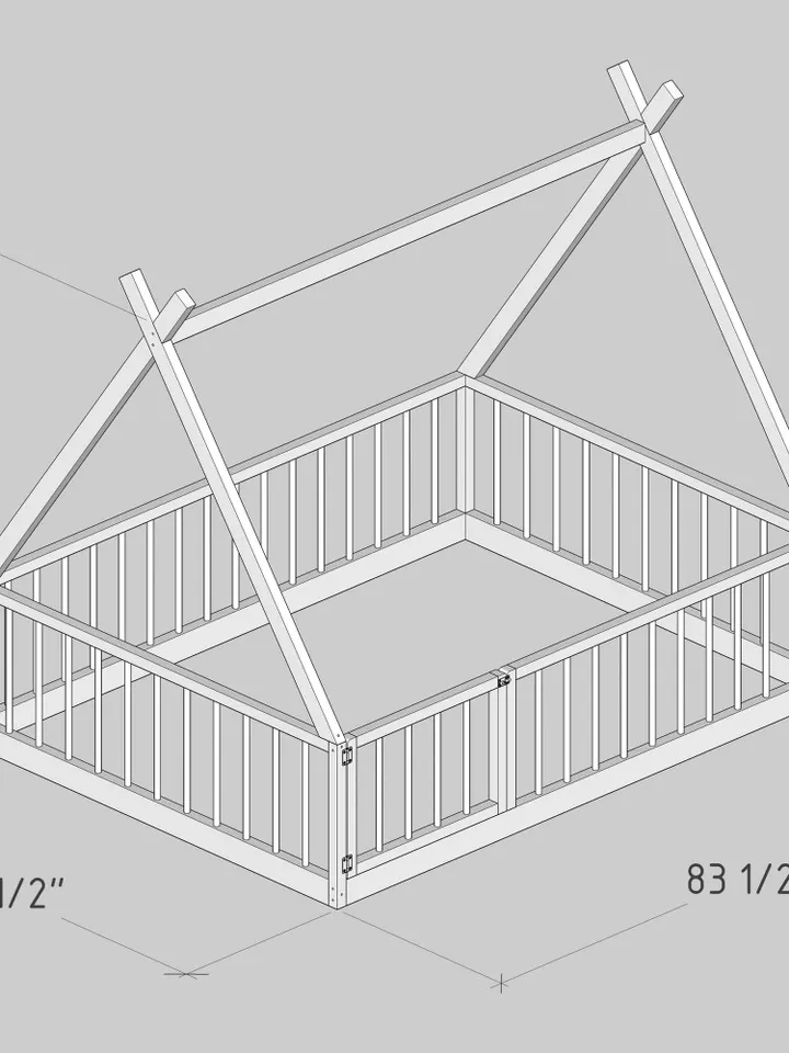 Montessori Floor Bed Plan, Queen Size, PDF, DIY